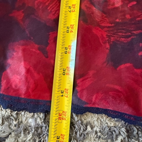 Vanity Fair Red & Blue Satin Chemise – Size M - Picture 5 of 5